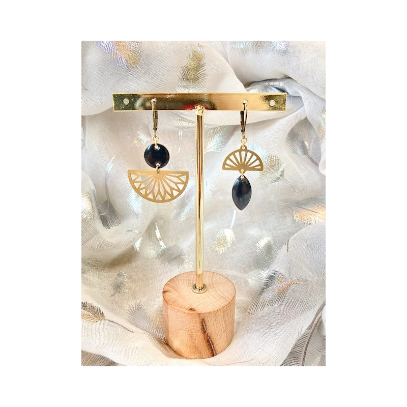 Boucles d'oreilles - Seigaiha