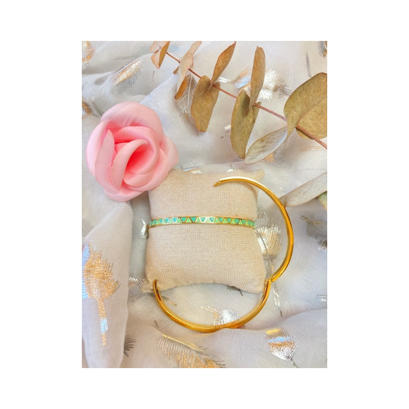 Bracelet - Jonc bohème chic - vert