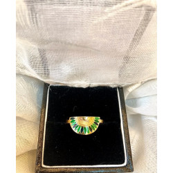 Bague - Éventail - Verte