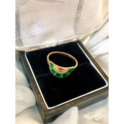 Bague - Éventail - Verte