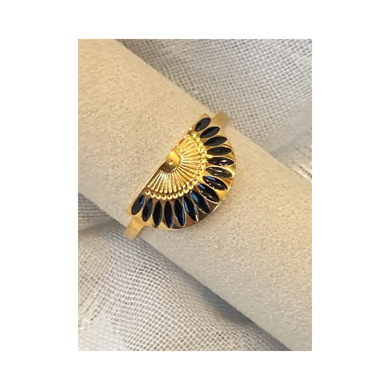 Bague - Éventail - Noire