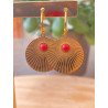Boucles d’oreilles - Rayonnement - Rouges