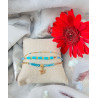 Bracelet - triple « Simple Star » - bleu clair