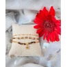 Bracelet -  triple «Simple Star » - marron