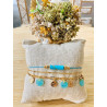 Bracelet - triple  « Esmeralda » - bleu clair