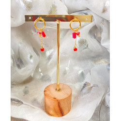 Boucles d’oreilles - Anneau bleues