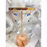 Boucles d’oreilles - Anneau bleues