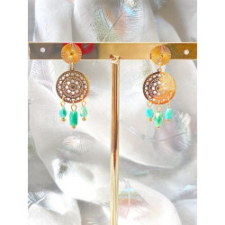 Boucles d’oreilles - Claudine - vertes