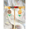Boucles d’oreilles - Claudine - vert clair