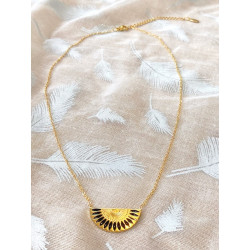 Collier - Éventail - noir