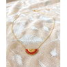 Collier - Éventail - rouge