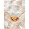 Collier - Éventail - rouge