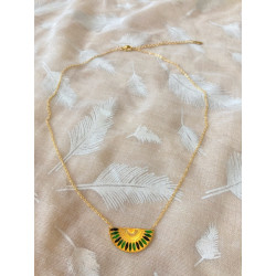 Collier - Éventail - vert