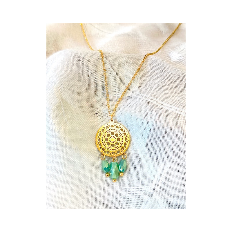 Collier - Claudine - vert clair