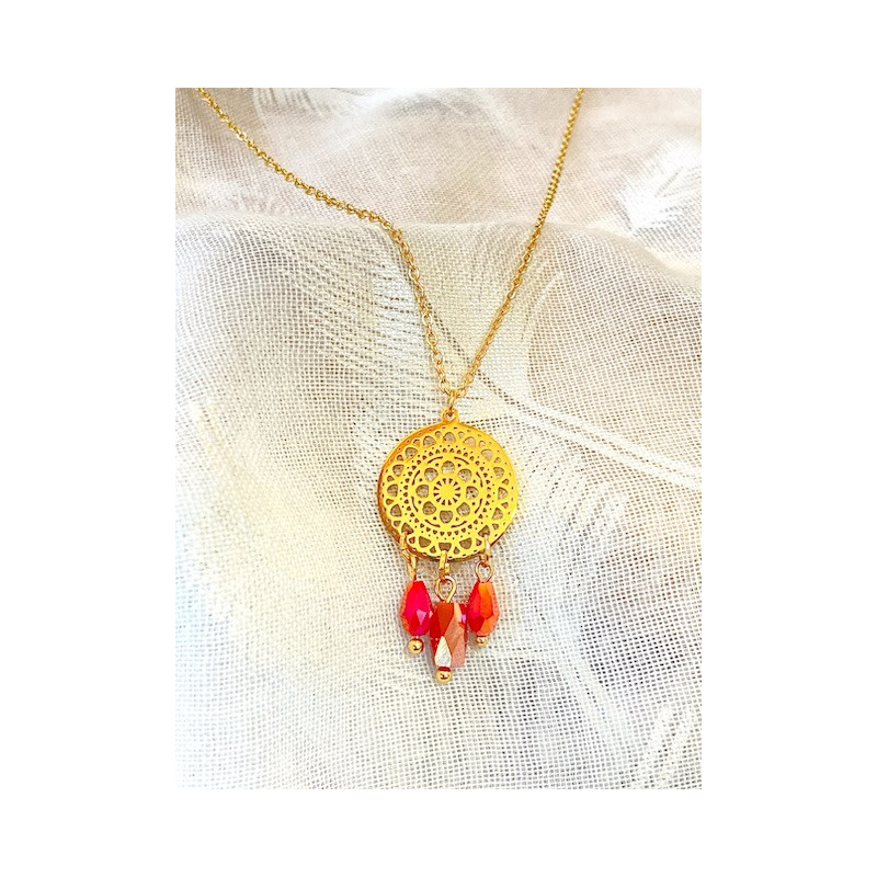 Collier - Claudine - rouge