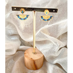 Boucles d’oreilles - Éventail - rouges