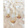 Boucles d’oreilles - Éventail - violettes
