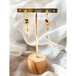 Boucles d’oreilles - Soleil - vertes