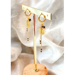 Boucles d’oreilles - Soleil - mordorées