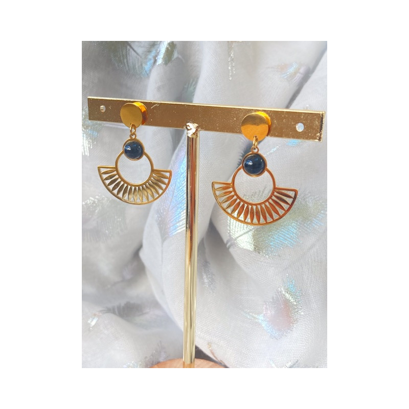 Boucles d’oreilles - Panier - Noires