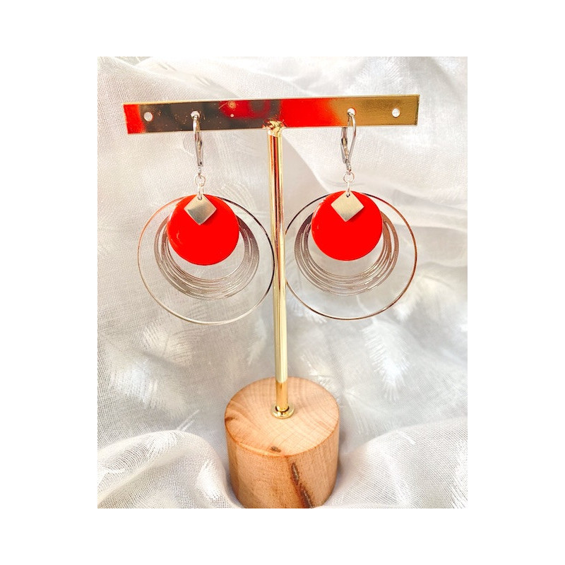 Boucles d'oreilles - Reine de carreau