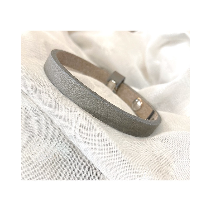 Bracelet - Cuoio - Gris