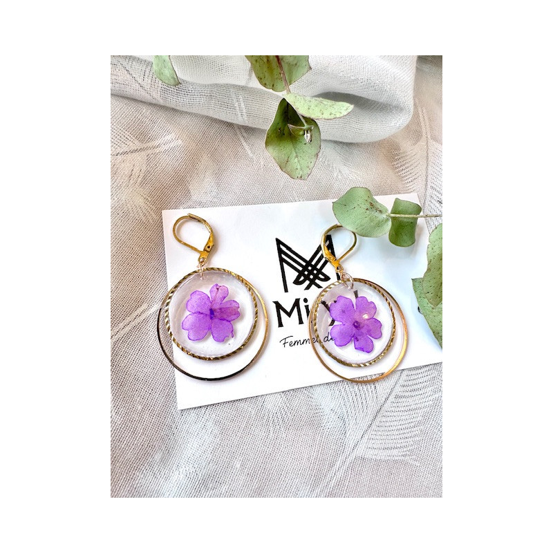 Boucles d’oreilles - Pervenches