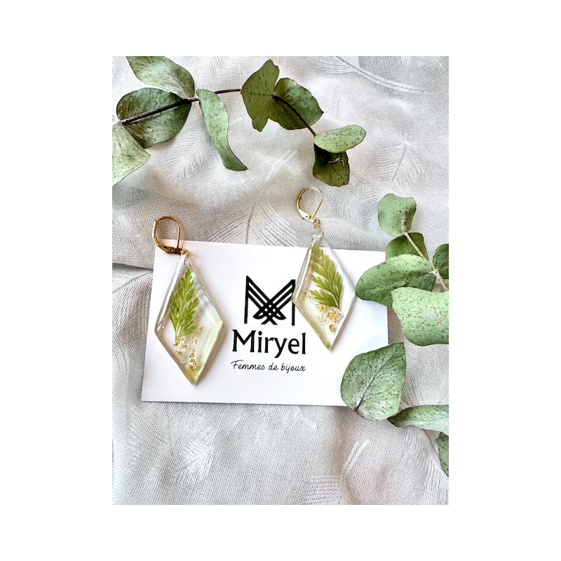 Boucles d’oreilles - Fougères