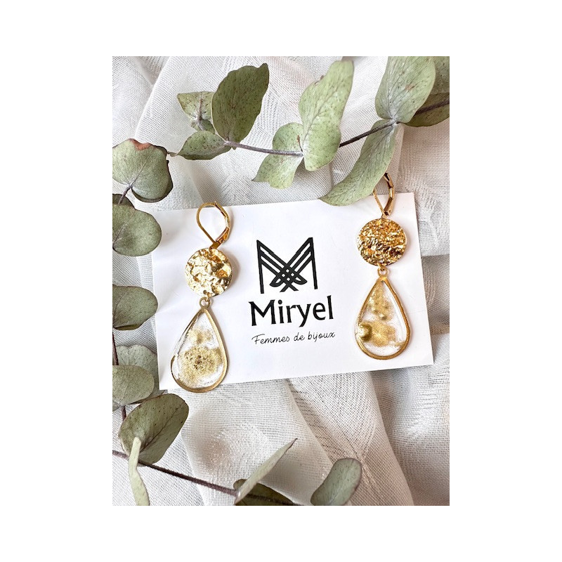 Boucles d’oreilles - Gouttes d’or