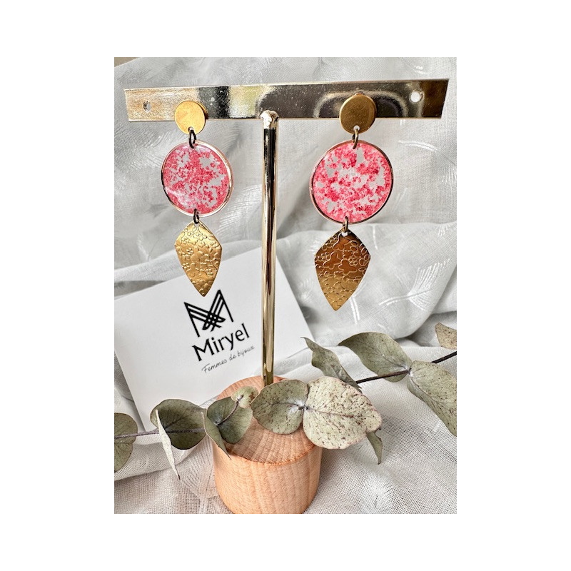 Boucles d’oreilles - Rosier du Japon