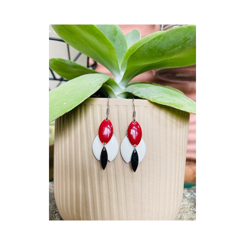 Boucles d'oreilles - Framboisier blanc