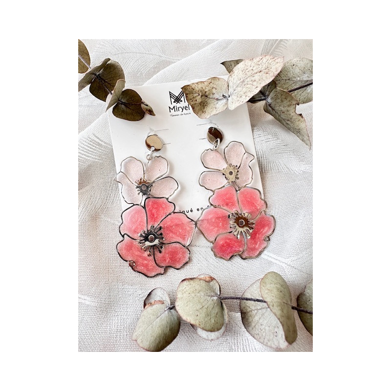 Boucles d’oreilles - Églantines