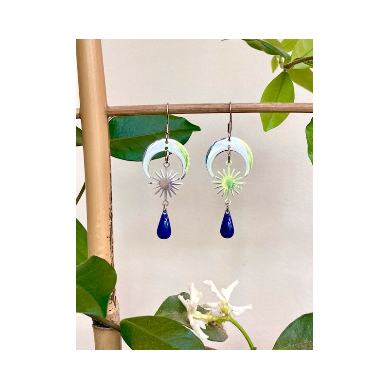 Boucles d'oreilles - Gouttes de nuit