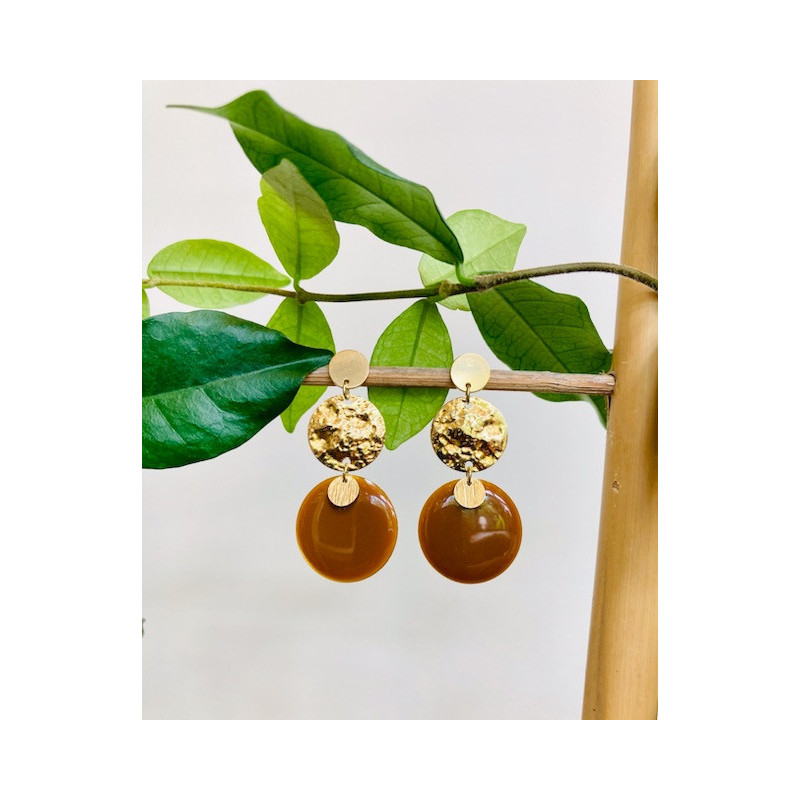 Boucles d'oreilles - Café liégeois