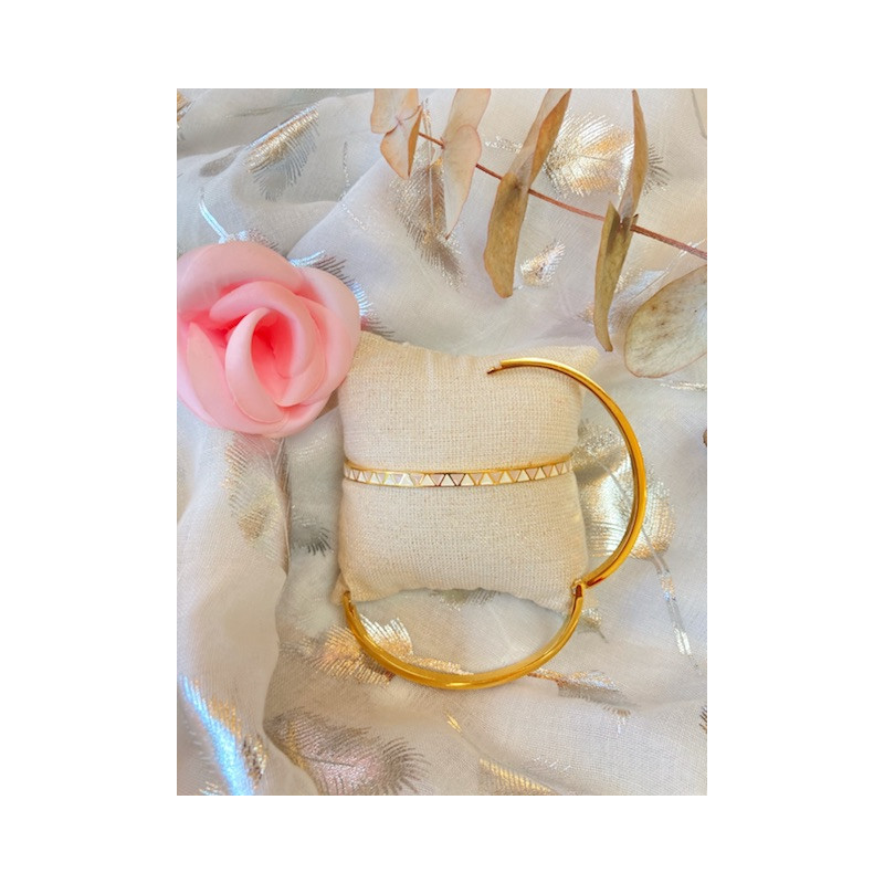 Bracelet - Jonc bohème chic - beige